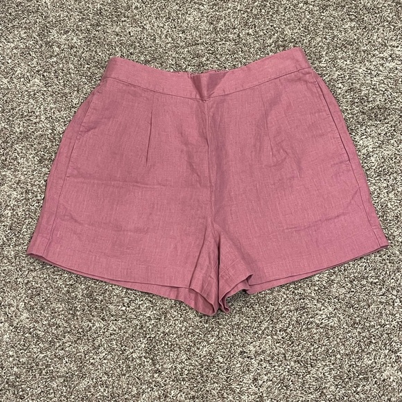 Madewell Women's Flat Front E Back Linen Shorts Size Medium - Picture 3 of 6